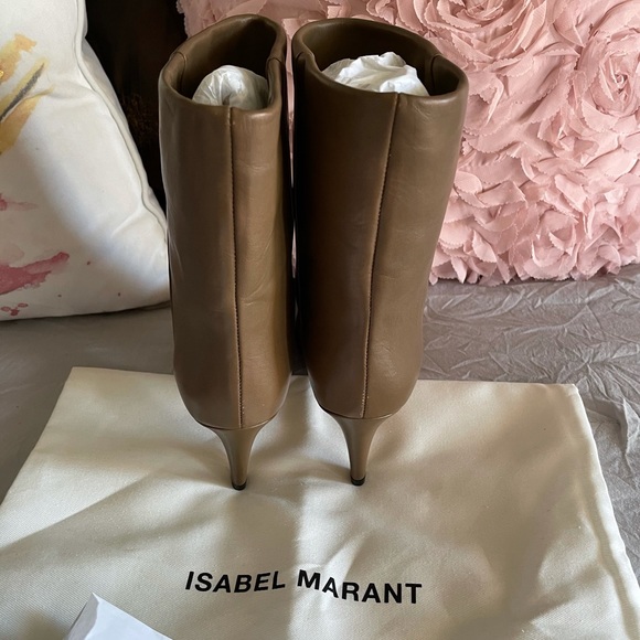 Isabel Marant Nude Tan Ankle Boots Size 37 - Picture 2 of 4